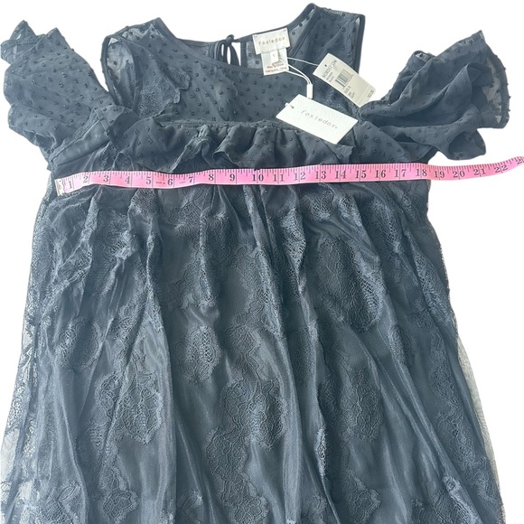 Foxiedox Babette Lace Babydoll Mini Dress Black Size S New with Tag - Picture 14 of 16